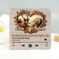 God Blessed The Broken Road Deer Couple Favorite Song Personalized Music Fridge Magnet, Valentine's Gift For Her, Gift For Him