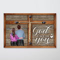 God Gave Me You Standing Back View Couple Personalized Poster