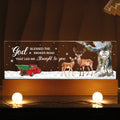 God Blessed The Broken Road Personalized Acrylic Block LED Night Light, Christmas Gift for Couples